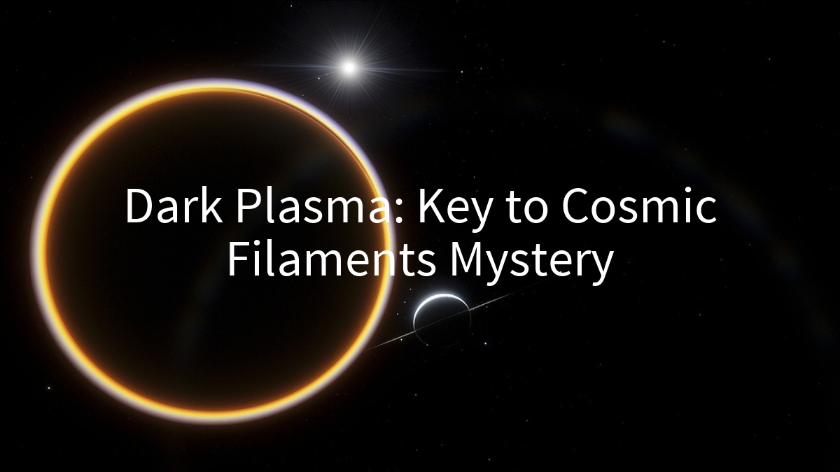 Dark Plasma: Key to Cosmic Filaments Mystery