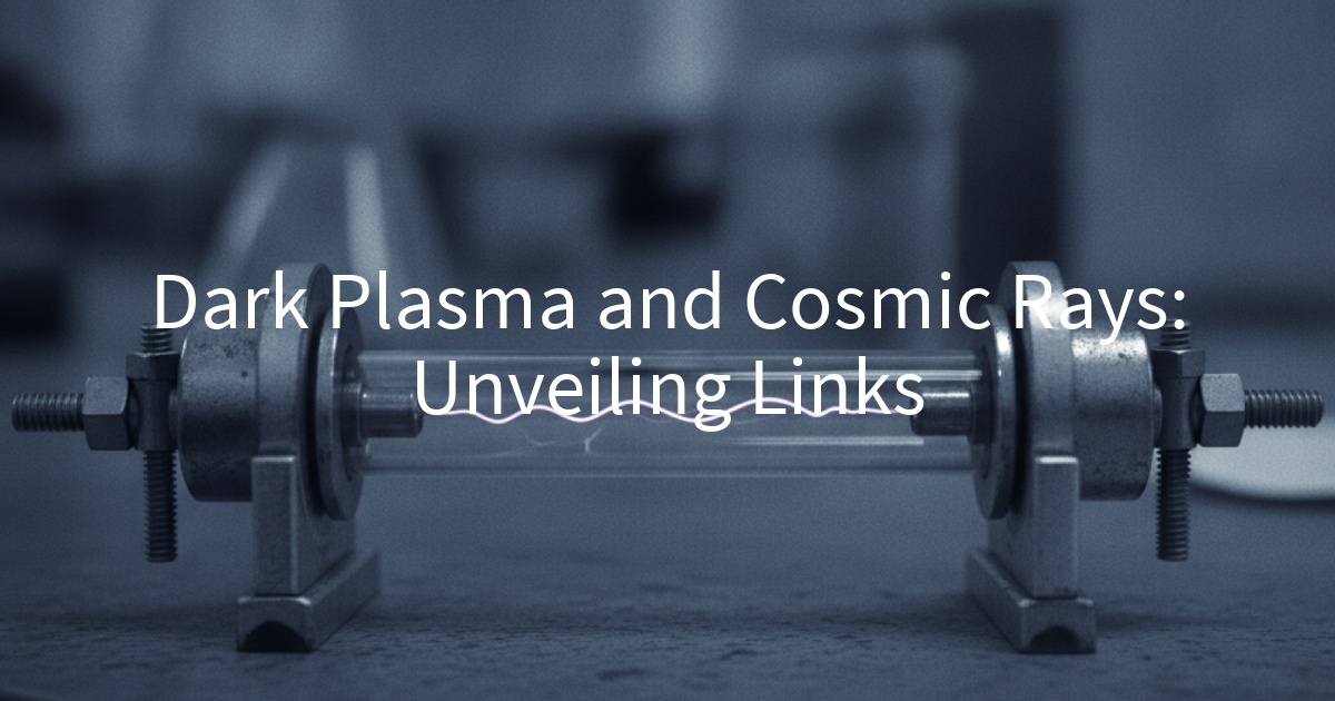 Dark Plasma and Cosmic Rays: Unveiling Links