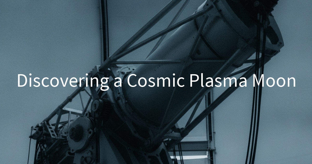 Discovering a Cosmic Plasma Moon