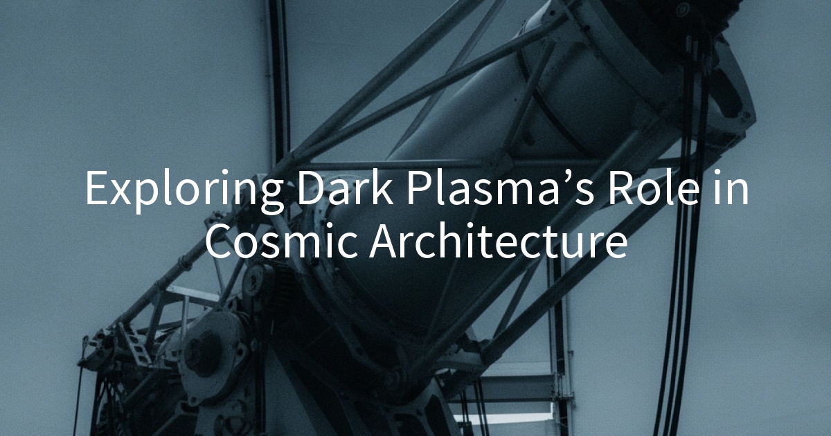 Exploring Dark Plasma’s Role in Cosmic Architecture