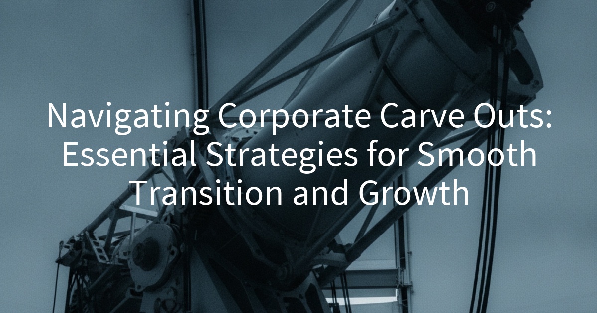 Navigating Corporate Carve Outs: Essential Strategies for Smooth Transition and Growth