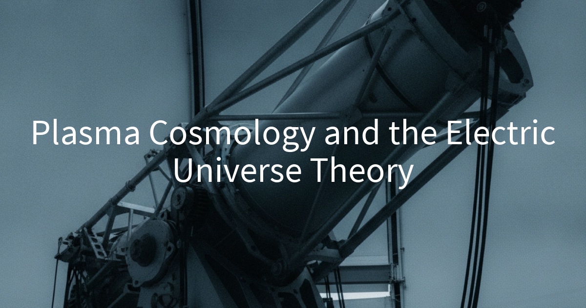 Plasma Cosmology and the Electric Universe Theory