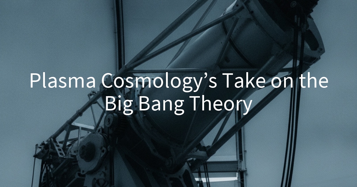 Plasma Cosmology’s Take on the Big Bang Theory