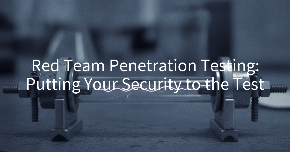 Red Team Penetration Testing: Putting Your Security to the Test