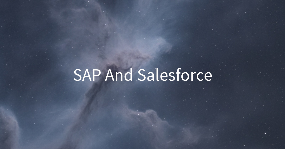 SAP And Salesforce