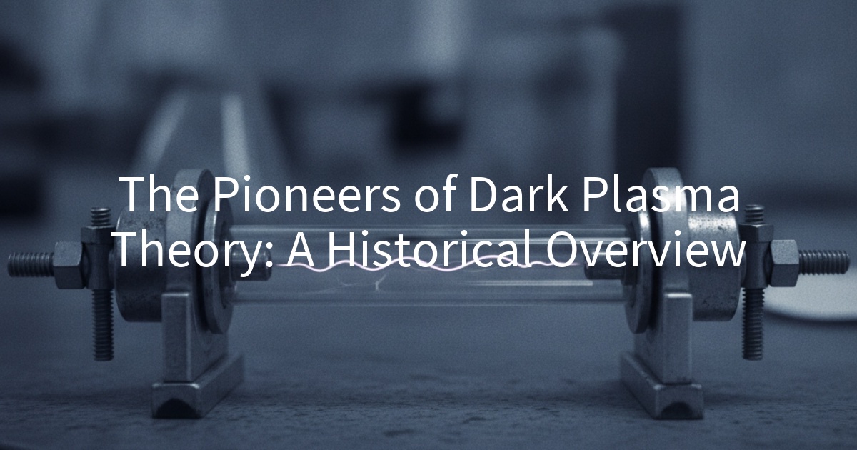 The Pioneers of Dark Plasma Theory: A Historical Overview