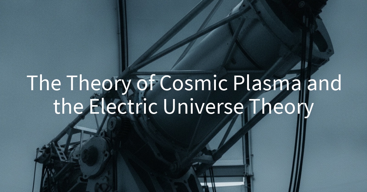 The Theory of Cosmic Plasma and the Electric Universe Theory